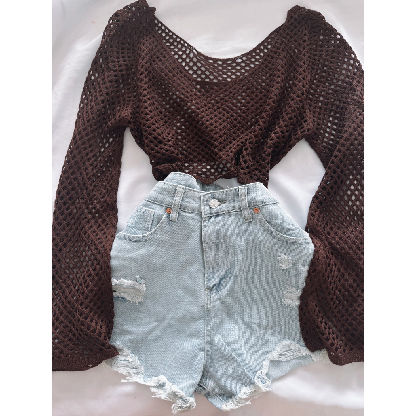 SHORT DENIM L + SWEATER HILO VERANO