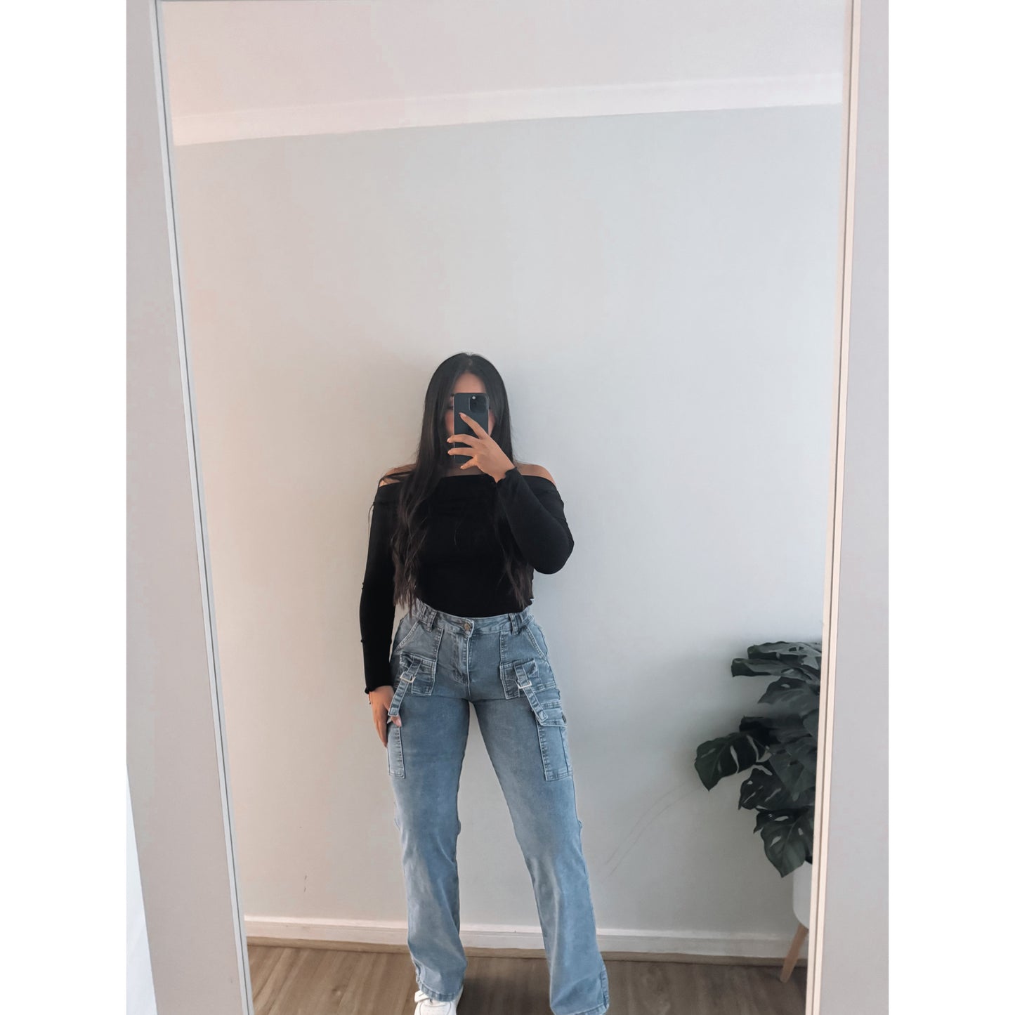 JEANS CARGO AJUSTABLE MENINA