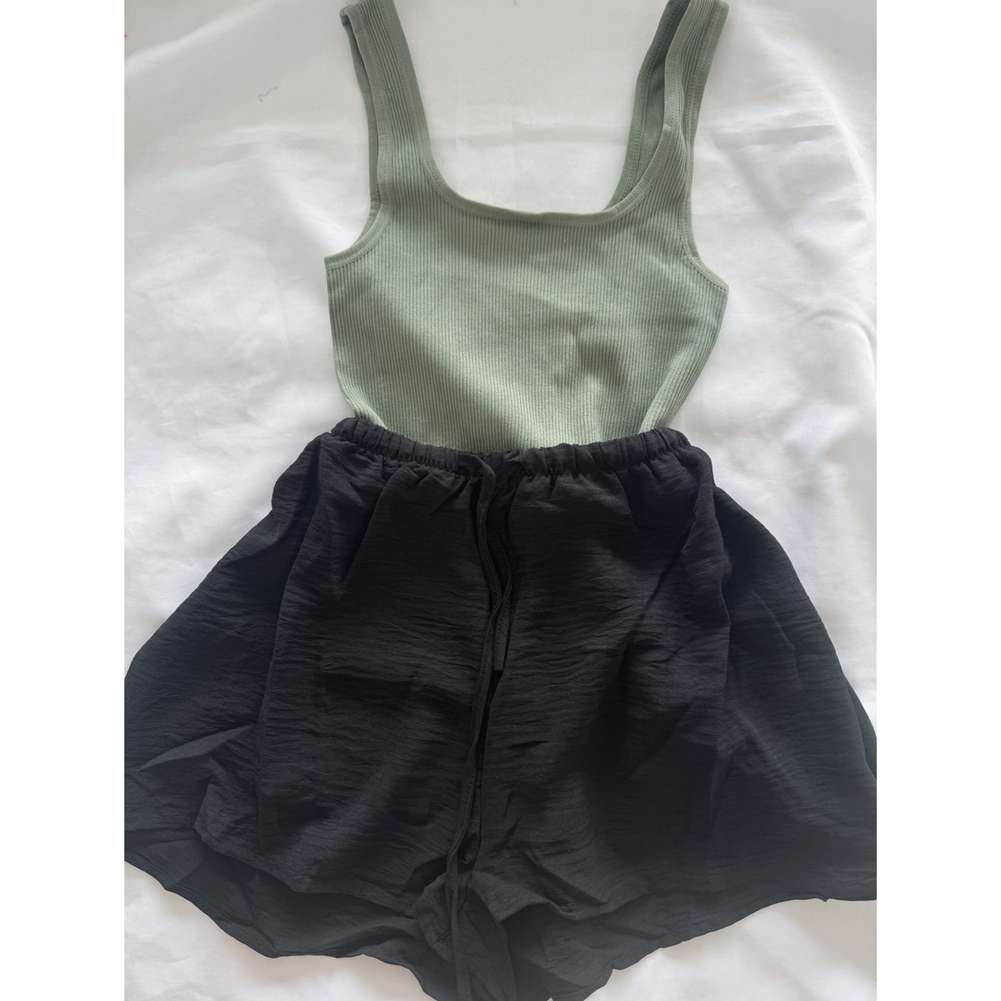 SHORT LINO NEGRO + TOP RIB