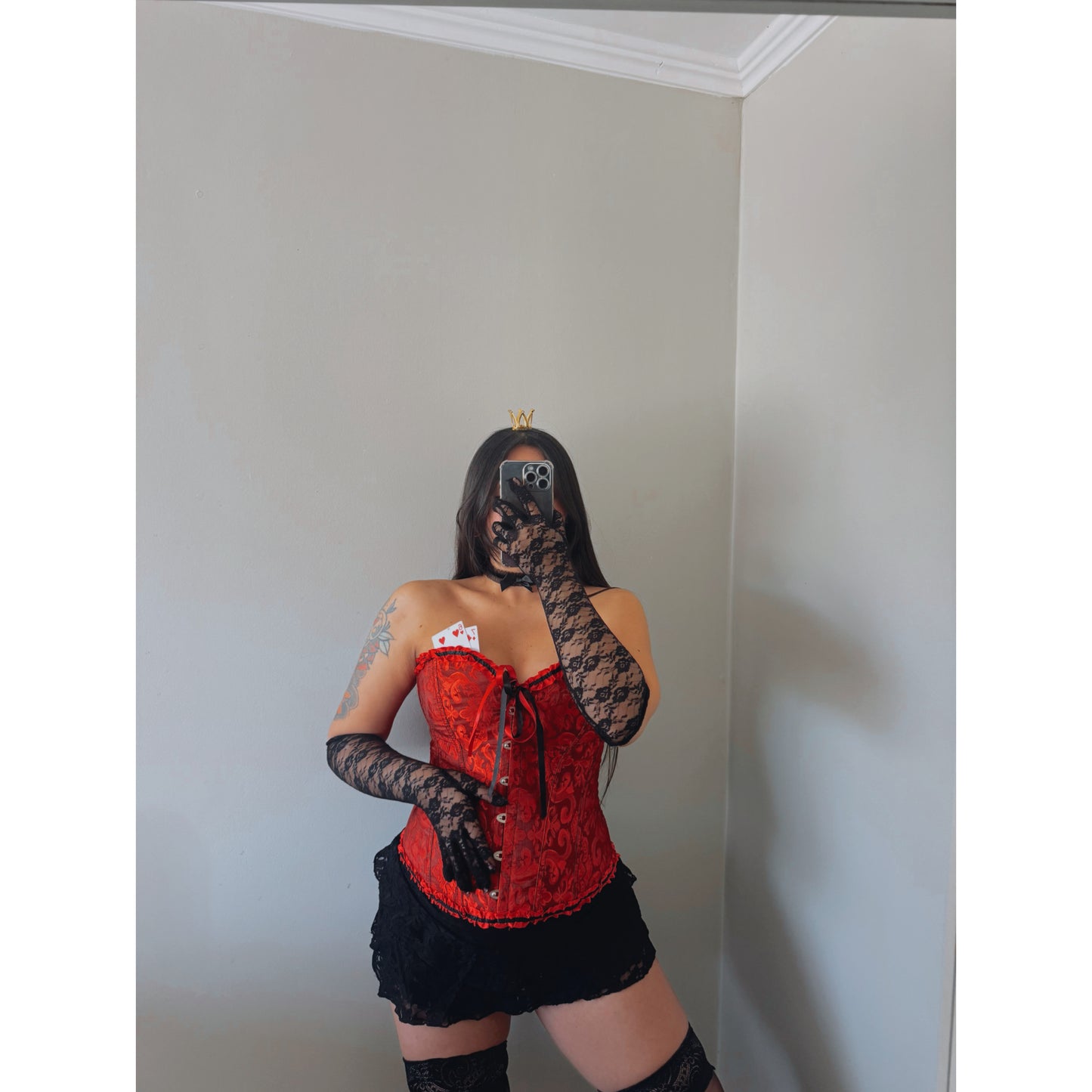 DISFRAZ CORSE ROJO + TUTU + GUANTES