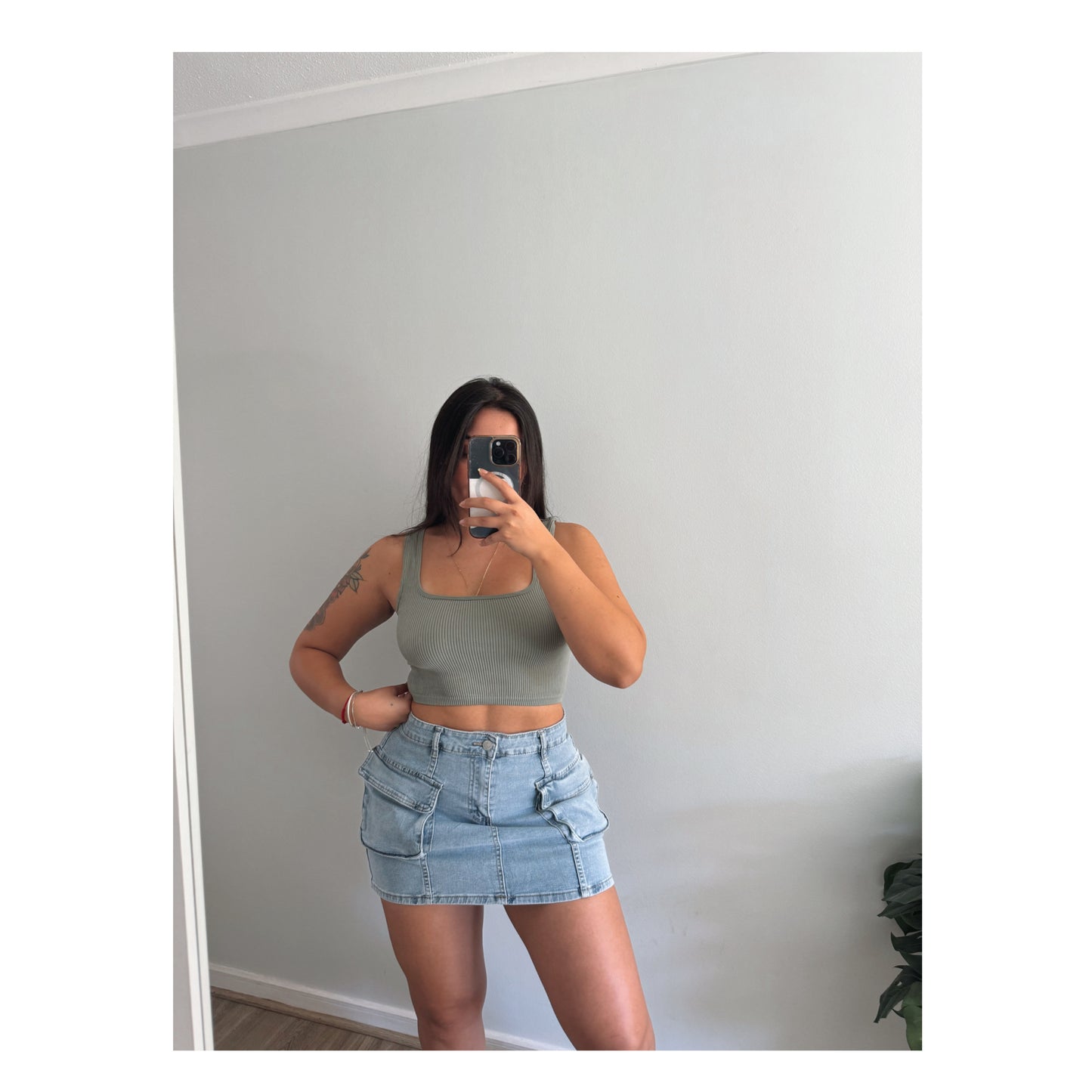 FALDA CARGO CELESTE
