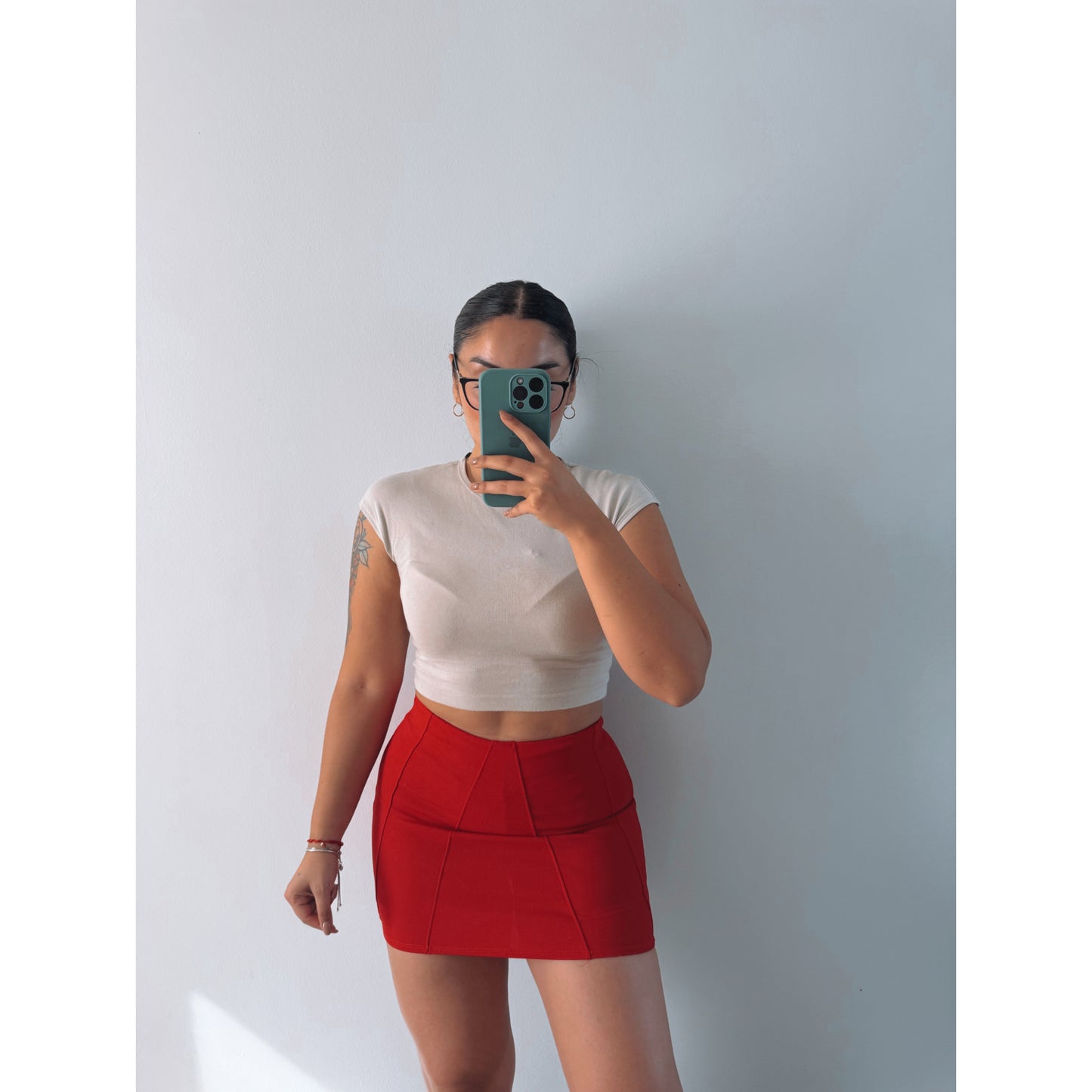FALDA TUBO TELA SOFIA CON SHORT