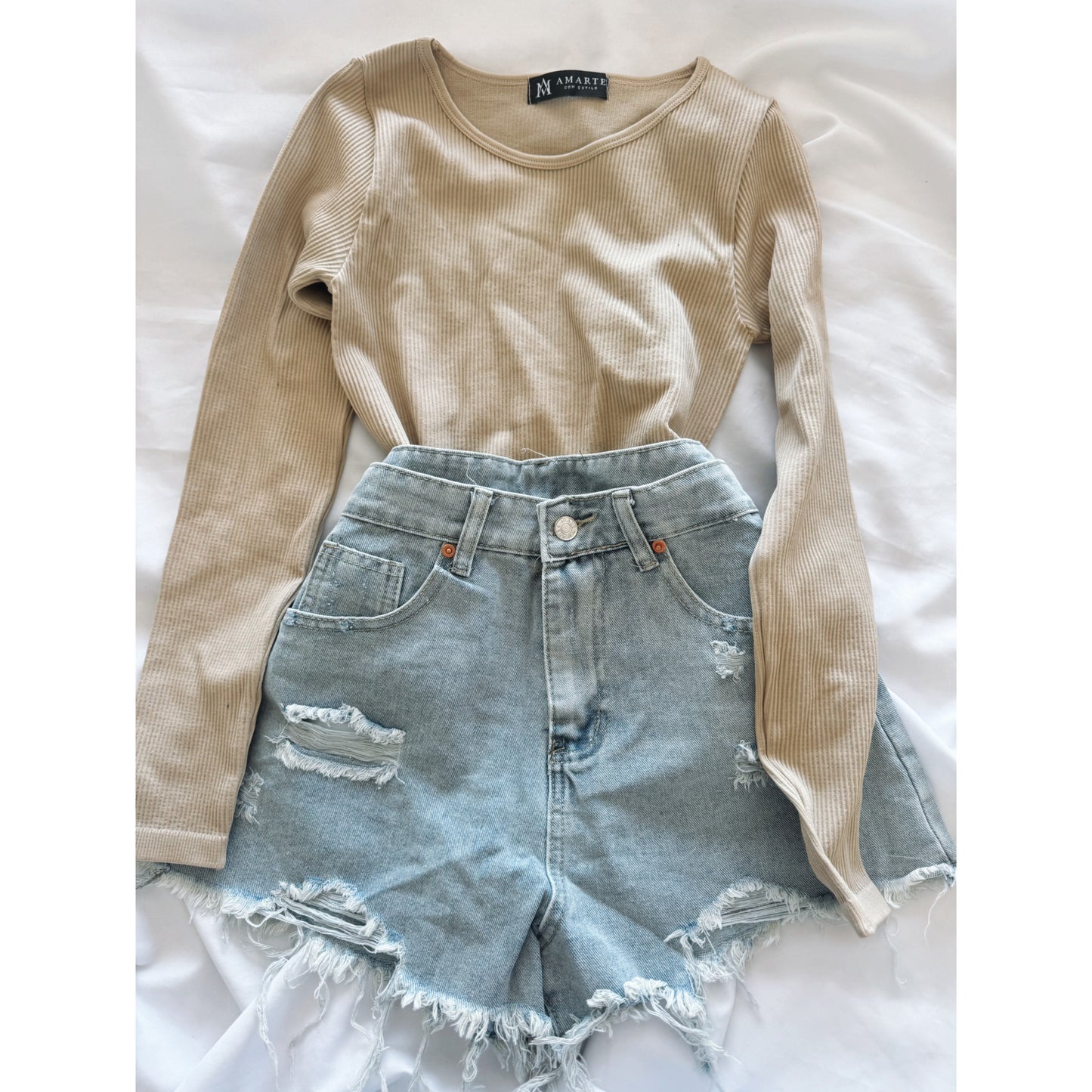 CONJUNTO SHORT S + BODY MODELADOR