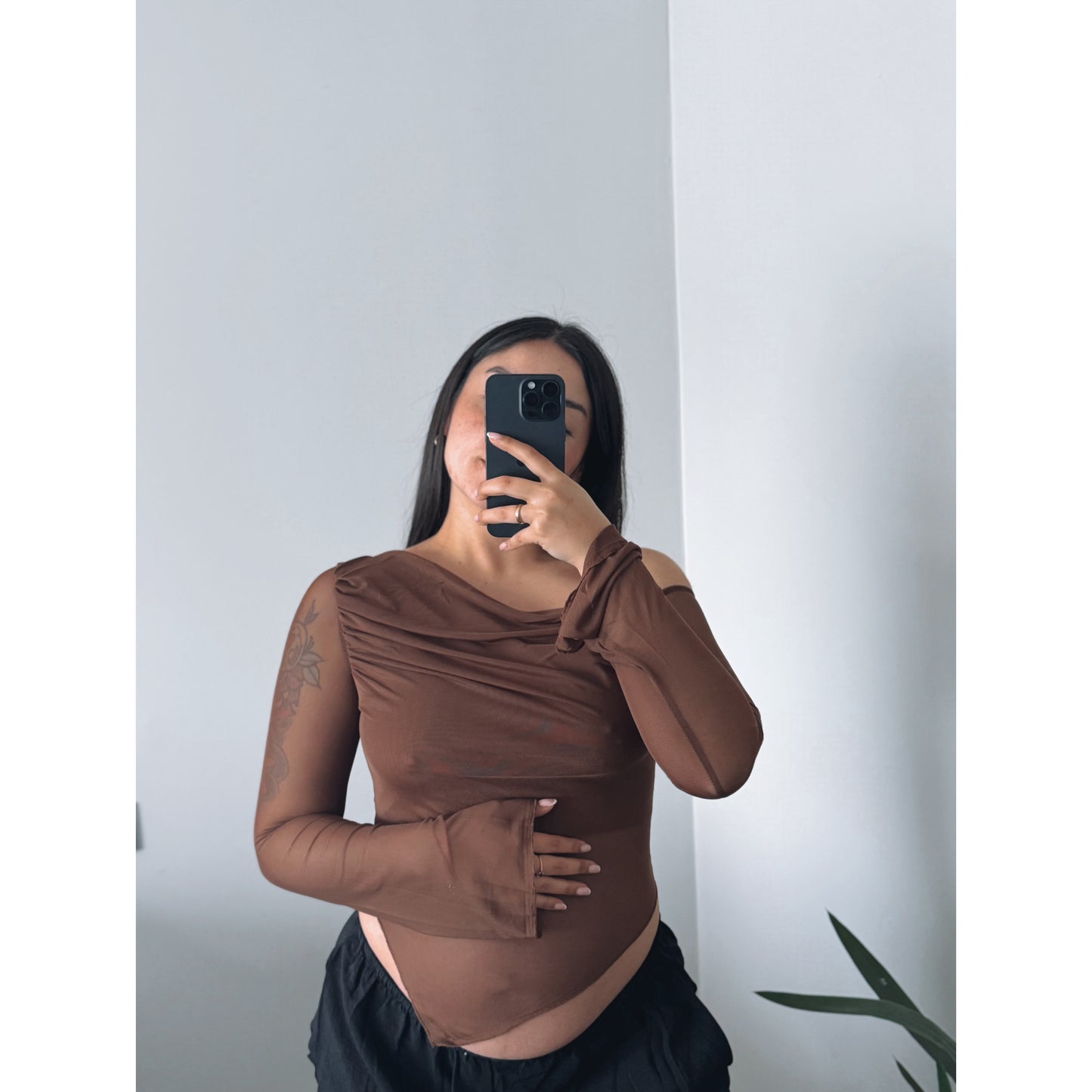 POLERA ASIMETRICA TRANSPARENCIA