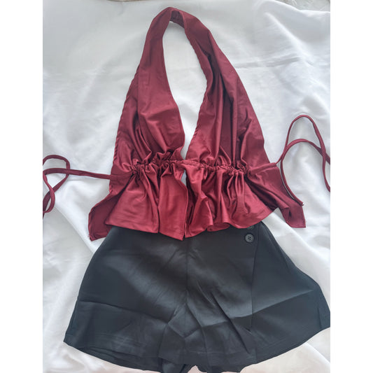 FALDA SHORT SASTRERA M + TOP ANASTASIA LYCRA