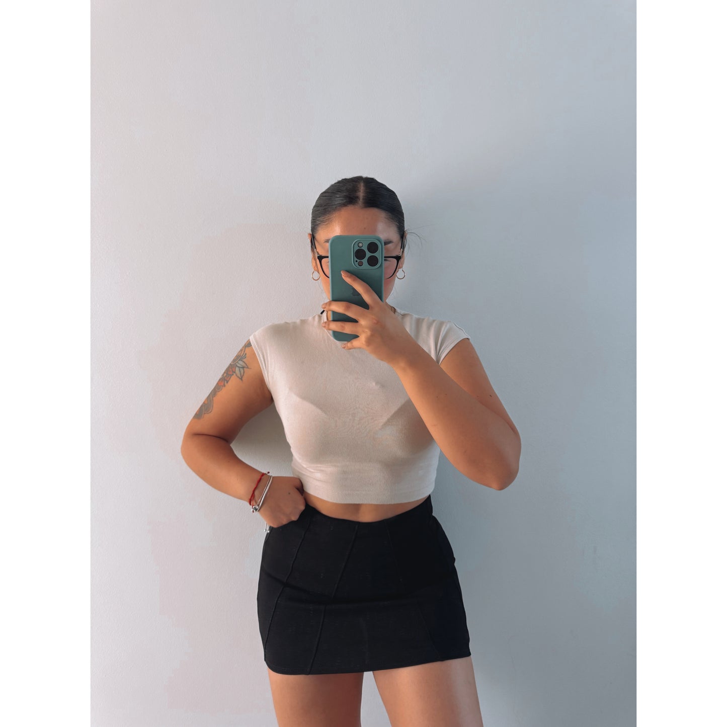 FALDA TUBO TELA SOFIA CON SHORT
