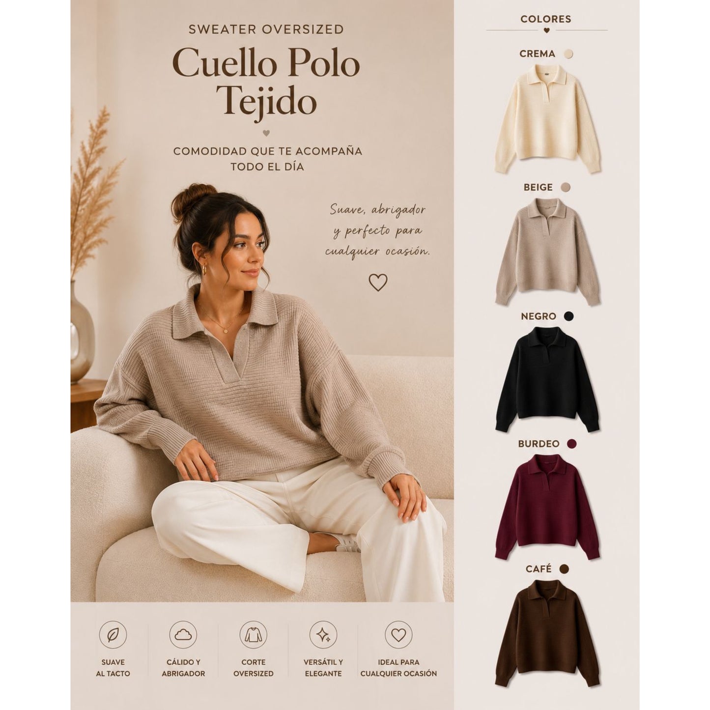 SWEATER CUELLO CAMISA