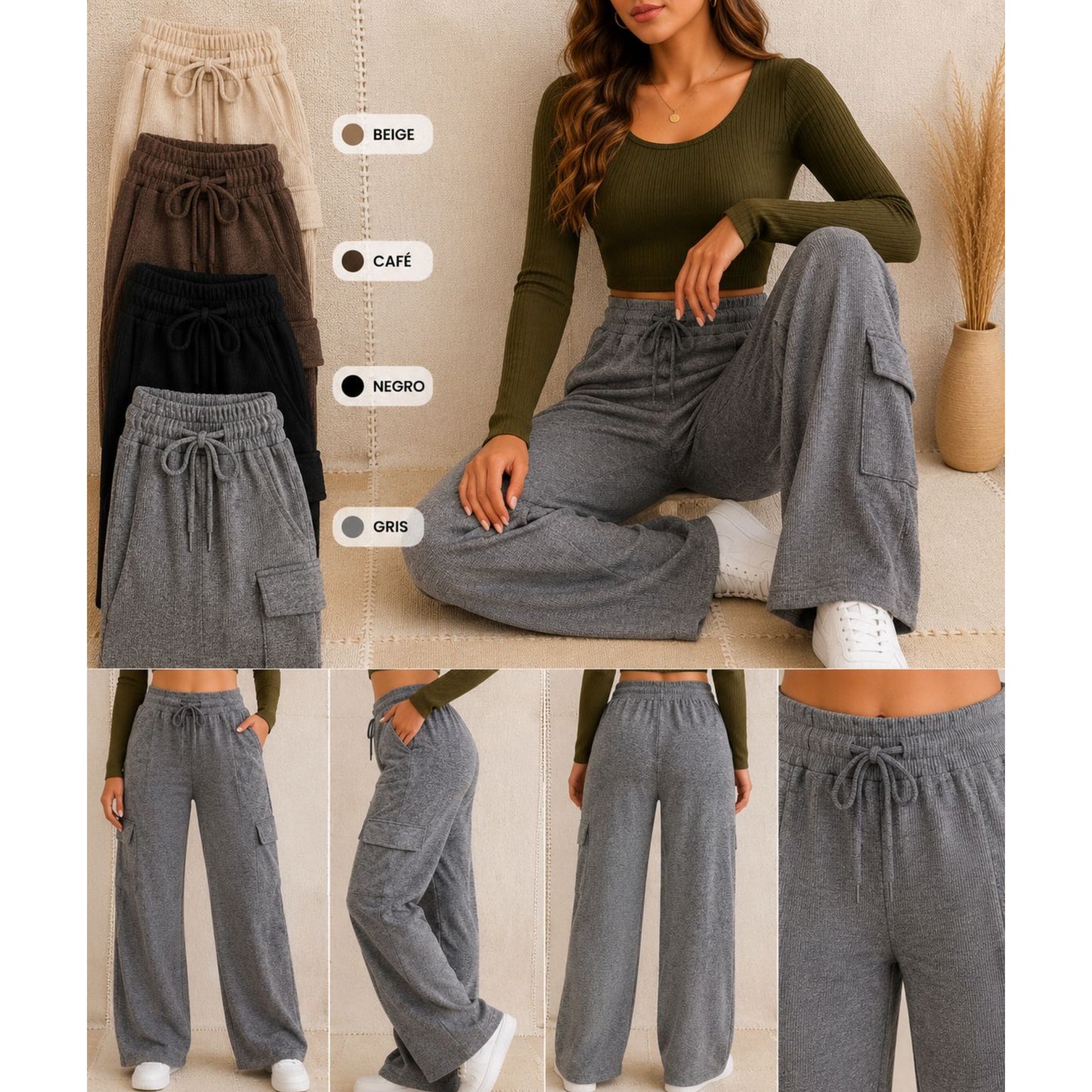 PANTALON LANILLA CARGO